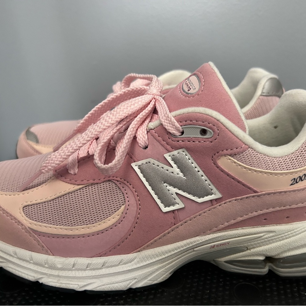 New Balance Pink and White Shoes
